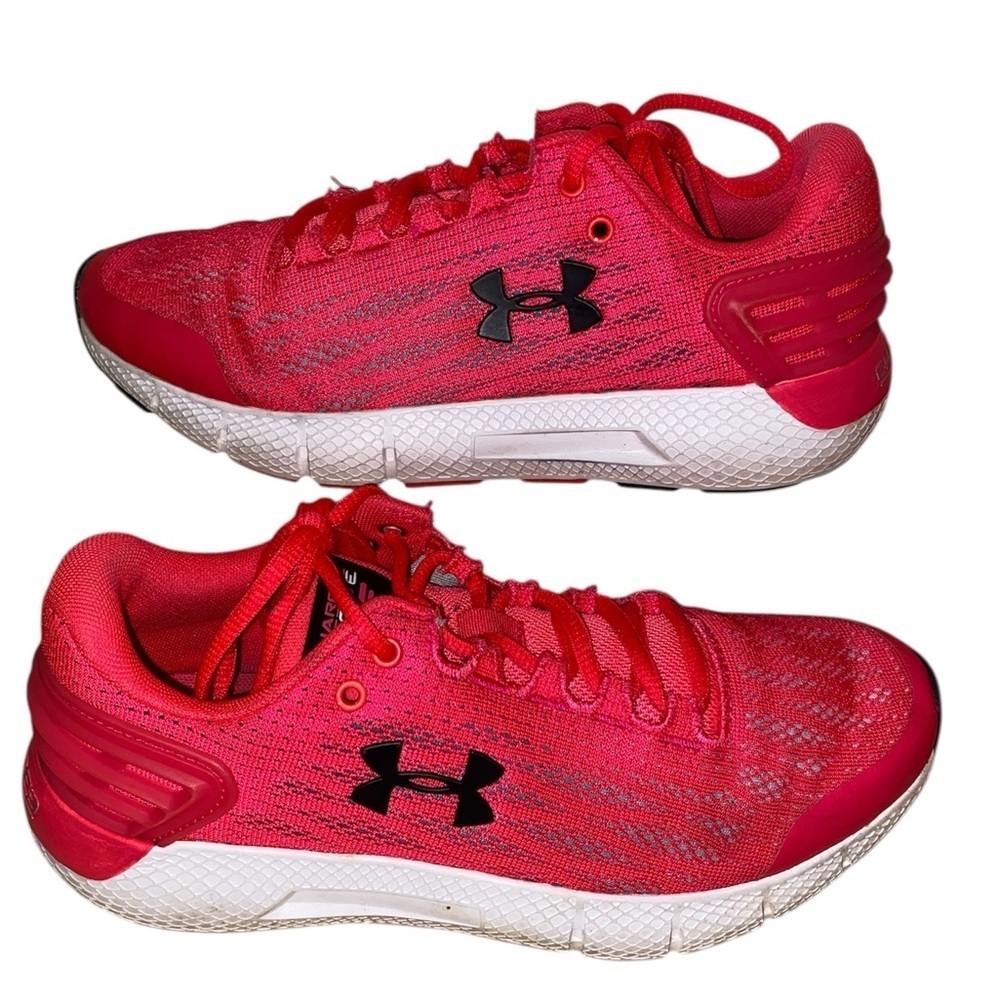 UNDER ARMOUR Charged Rogue Youth Athletic Running Shoes in Hot PNK/BLK SZ  6.5Y - Picture 2 of 7
